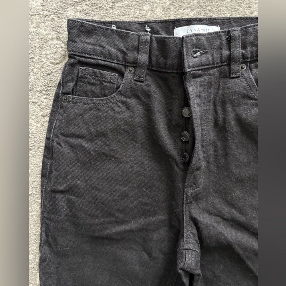 Size 25 Stylish Black Denim Jeans - Picture 2 of 5